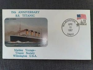 75th Anniversary SS Titanic Postal Cover - Picture 1 of 3