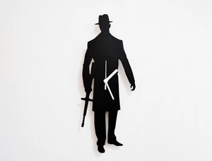American Mafia Gangster Silhouette - Wanduhr - Bild 1 von 4