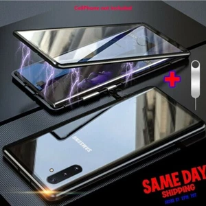 Shockproof Magnetic Adsorption Tempered Glass Case Cover f Samsung NOTE 10 N970U - Picture 1 of 5