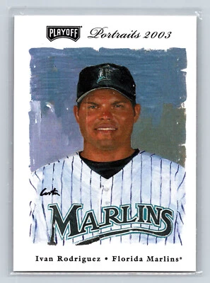2003 Playoff Portraits Ivan Rodriguez #87 Florida Marlins - Image 1 of 2