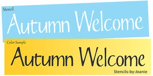 Joanie Stencil Autumn Welcome Country Fall Family Market Seasonal DIY Sign Block - Picture 1 of 5