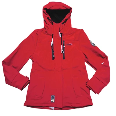 Marikoo Damen Softshell Outdoor Funktions Jacke Regen Gr M Rot Kleinezicke NEU - Bild 1 von 4