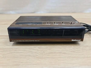 Vintage National Matsushita RC-6080 AM/FM Radio Alarm Made Singapore Retro Wood - Picture 1 of 5