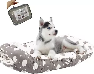 Pet Lounger Bed for Cats, Dogs & Puppies - Soft Cloud Design Portable & Washable - Picture 1 of 9