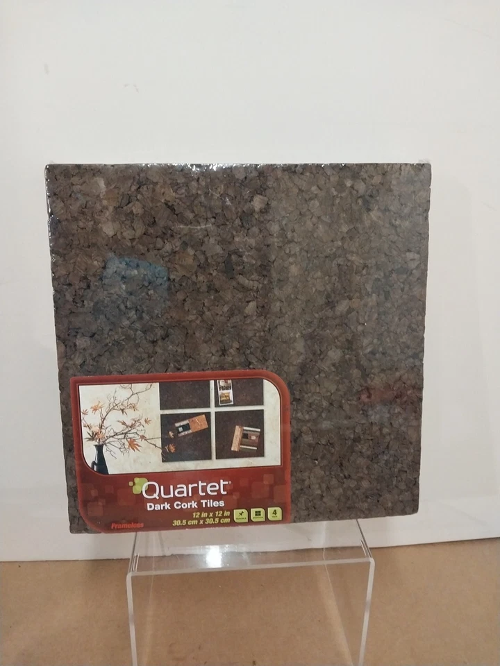 Quartet Cork Tiles, Cork Board, 12" x 12", Corkboard, Wall Bulletin Boards, - Image 1 of 1