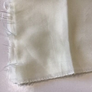 VTG Ivory Satin Material 45" x 37" Fabric sewing Crafts DIY Soft Polyester - Picture 1 of 7