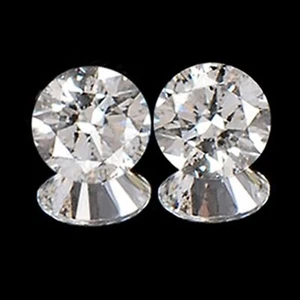 0.14Ct Excellent Round Shape 100% Certified Natural White Loose Diamond Pair - Picture 1 of 1