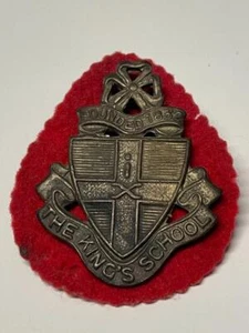 VINTAGE AUSTRALIAN SYDNEY KINGS SCHOOL ARMY CADET SLOUCH HAT BADGE MILITARY ? - Picture 1 of 4