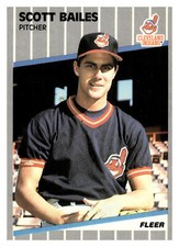 1989 Fleer 398 Scott Bailes   Cleveland Indians