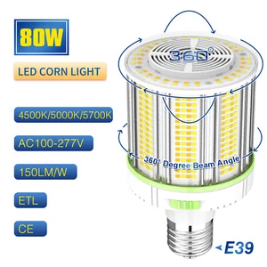 LED Retrofit Corn Bulb Light 80W/60W/48W CCT 4.5/5/5.7K E39 Garage Shop Lighting - Picture 1 of 15
