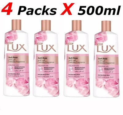LUX Delicada FRAGANCIA Rosa Suave para Enhancin (4 PACKS X 500ml) Foto 1 de 4