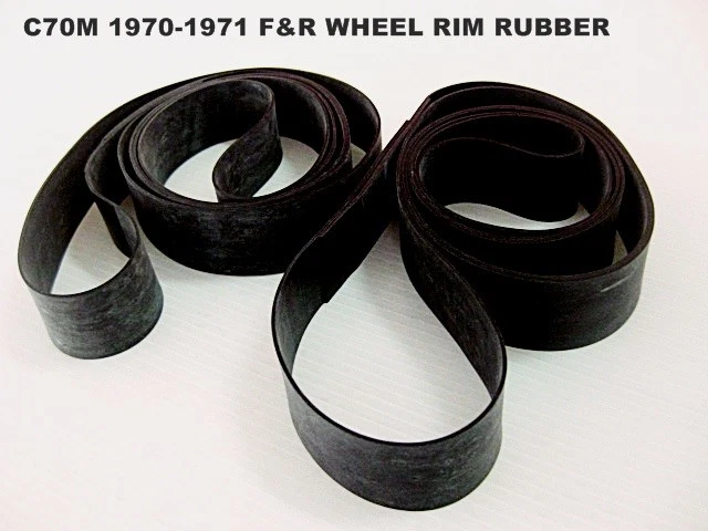 Fit HONDA C70M 1970-1971 F&R WHEEL RIM TAPE RUBBER SET 2 Pcs. GENUINE [mi2974] Foto 1 de 4