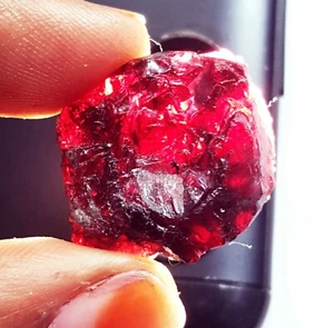 Piedra preciosa suelta áspera granate rojo natural de 41,80+ quilates con regalo gratis - Imagen 1 de 6