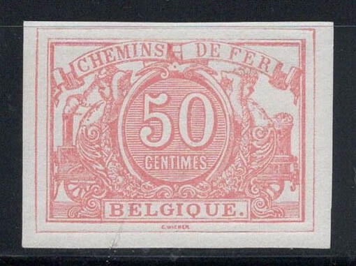 Belgium 1882 Mi. 11 MNH 100% parcel post Unserraded, 50 C - Image 1 of 1