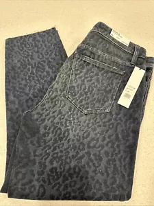 Jeans Joes Jeans The Milla High Rise dritto alla caviglia elasticizzato taglia 33 leopardato nuovi con etichette - Foto 1 di 6