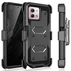 Pour Moto G Stylus 5G 2023 armure étui clip ceinture + verre trempé - Photo 1 sur 9