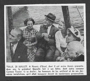 1953 -- NEUVIC D USSEL PROMENADE DU PRESIDENT QUEUILLE SUR LE LAC . 3V675 - Imagen 1 de 1