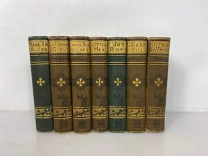 Lot of 7 Antique Louisa May Alcott incl Little Women & Little Men 1906-07 HC - Picture 1 of 24