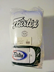NEW! Fairtex Boxing Gloves - White - 16 oz - Thai Kickboxing + FREE Handwraps - Picture 1 of 4