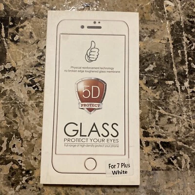 Protector Pantalla Cristal Templado Para iPhone 7 Plus Blanco Foto 1 de 2