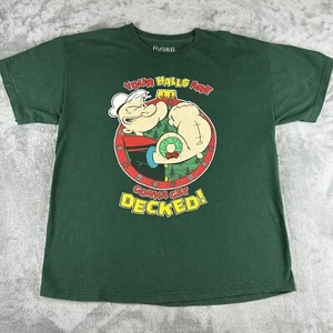Popeye Your Halls Are Gonna Get Decked Christmas Graphic T Shirt Men’s Size L - Imagen 1 de 8