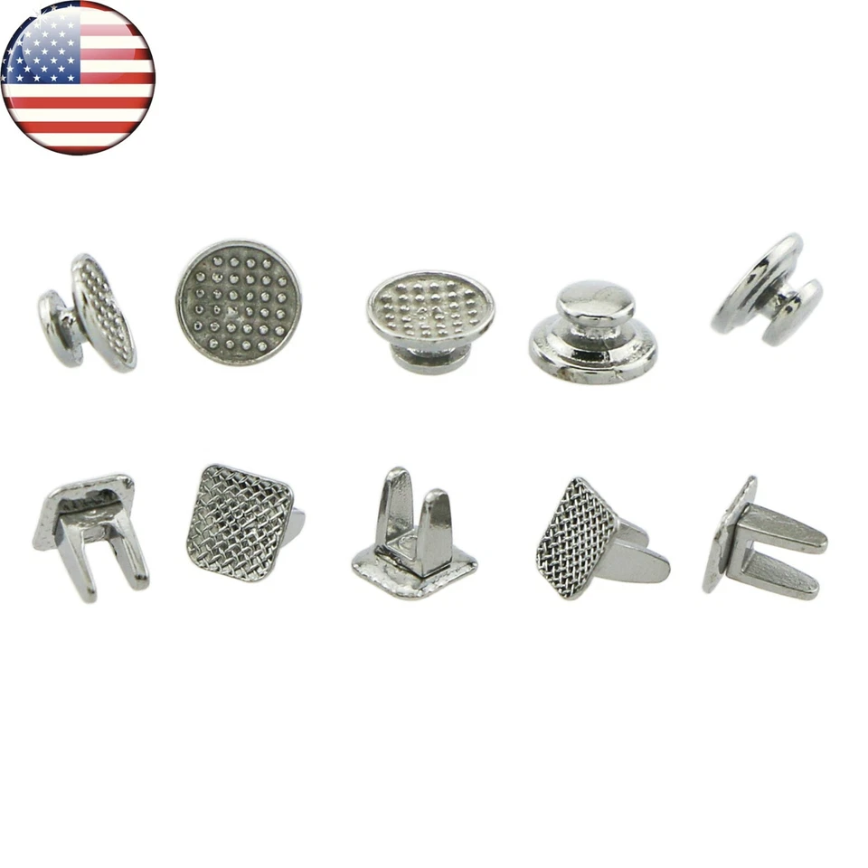 US 100Pcs Dental Orth Bite Turbos Openner Tongue Tamers Hinge Lingual Button - Image 1 of 4