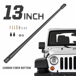 MGT 13" Rubber Antenna For Jeep Wrangler JK JKU JL JLU Rubicon Sahara 2007-2022 - Picture 1 of 11