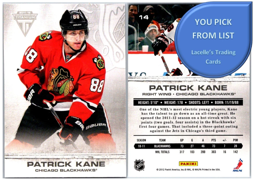 2011-12 Panini Titanium  NHL Hockey Base Cards - U-Pick From List - Image 1 of 1