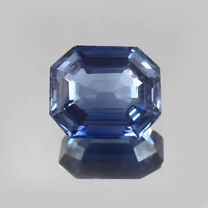 Piedra preciosa suelta de zafiro azul real natural de Ceilán grado AAA corte radiante 8,30 quilates - Imagen 1 de 6