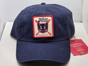 American Needle Katz Baseball Club marineblau Vintage lässig Strapback Mütze - Bild 1 von 4