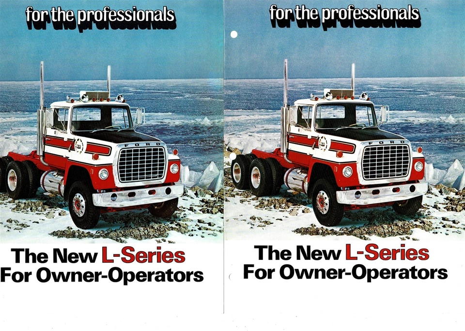 1973 Ford L-Series L LN LNT LTS-9000 Trucks Dealer Sales Brochure + Specs Sheet - Image 1 of 1