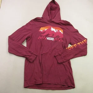 Vans Hoodie Mens Medium Long Sleeve Hooded Casual Pullover Outdoors Red - Picture 1 of 11