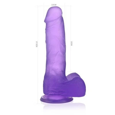 LOVETOY Fallo Dildo Realistico Flessibile con Ventosa e scroto Finto pene pisello Uomo