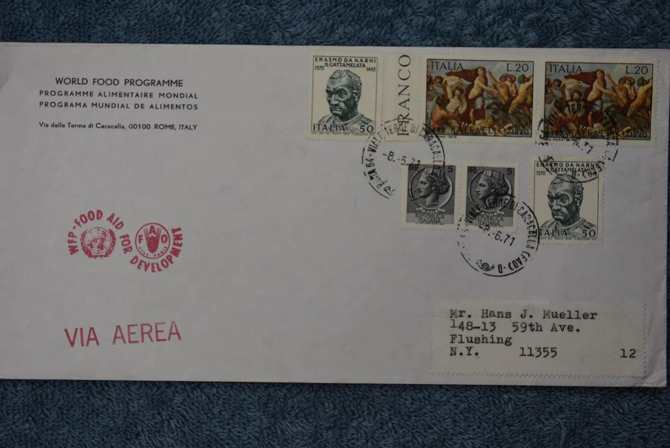 1971 World Food Program Cover - Italy - Image 1 of 1