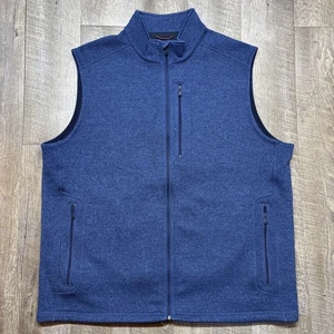 Chaleco Vineyard Vines Shep & Ian Para Hombres Grande Alto XLT Azul Cremallera Completa Informal Golf - Imagen 1 de 10
