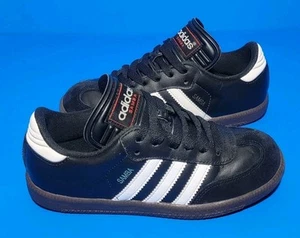 Adidas Samba Boys Classic Sneakers Lace-up Black&White Size  2 - Picture 1 of 10