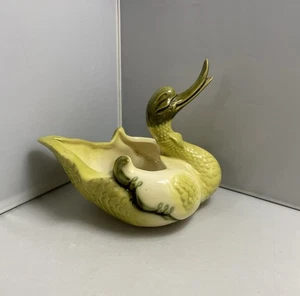 Vintage Rumpf Schwan Übertopf Keramik Schale klein 6,25" Zimmerpflanze Sukkulente USA - Bild 1 von 18