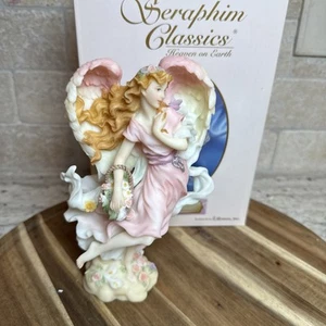 Seraphim Classics April Spring's Blossom Angel Figurine #81517 1999 w/ Box & CoA - Picture 1 of 13