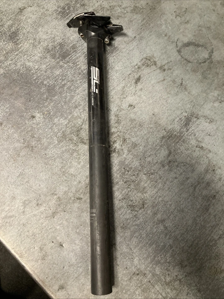 Assento de fibra de carbono FSA SLK 27,2mm zero 0 setentor 27,2 x 400mm comprimento - Preto - Imagem 1 de 3