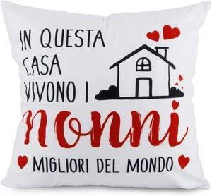 Regalo Festa Dei Nonni, Federe per Cuscino 45X45Cm, Regali Nonna Nonno Copricusc - Foto 1 di 12