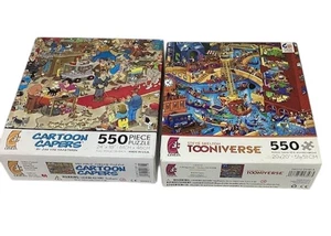 Tooniverse Cartoon Capers 550 Jigsaw Puzzle Made USA Steve Skelton Jan Haasteren - Picture 1 of 8