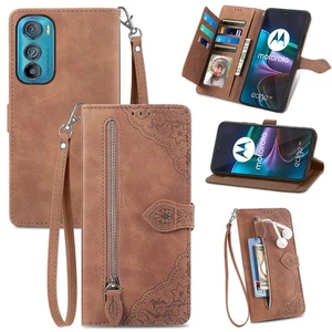 Leather Wallet For Motorola Moto G 5G 2024 2025 2023 2022 Shockproof Phone Cover - Picture 1 of 12