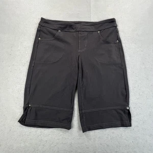 Athleta Shorts Womens Small Black Knee Length Stretch Activewear Pull On #819755 - Picture 1 of 12