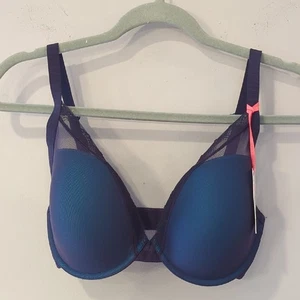 Reggiseno a tuffo Panache Cleo 30FF Tia coppe blu navy nuovo con etichette - Foto 1 di 7