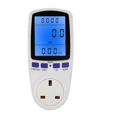 Power Consumption Meter UK Plug in Electricity Energy Monitor Watt Kwh Analyzer - Image 1 of 4