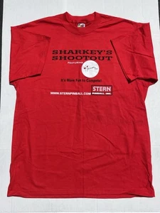 Sharkey's Shootout Arcade Video Game Stern Pinball Machine Promo Red Shirt XL - Picture 1 of 5