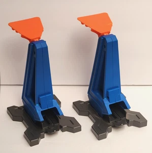 Hot Wheels DWW96 Track Builder Blue Manual Push Down Car Launcher set of 2 - Picture 1 of 2