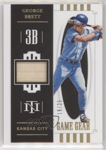 2021 National Treasures Game Gear Materials Holo Gold /25 George Brett HOF