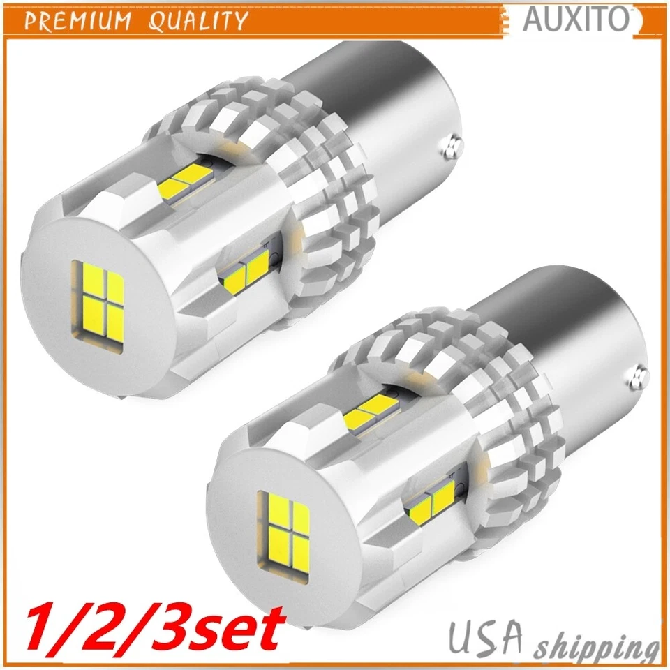 AUXITO 7506 1156 BA15S LED Blanco DRL Bombilla de Respaldo Inverso Brillante 1/2 Juego Foto 1 de 1