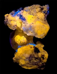 565 Gramm gut abgeschlossen Zitronenfeuer fluoreszierende Wernerit Kristalle Bündel Matrix - Bild 1 von 24